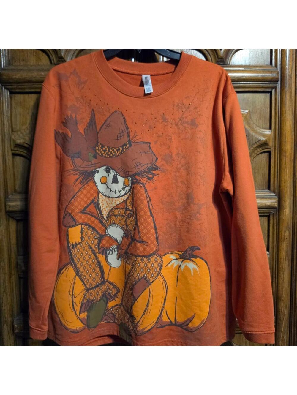 Mac & Belle Women's Orange Scarecrow Shirt